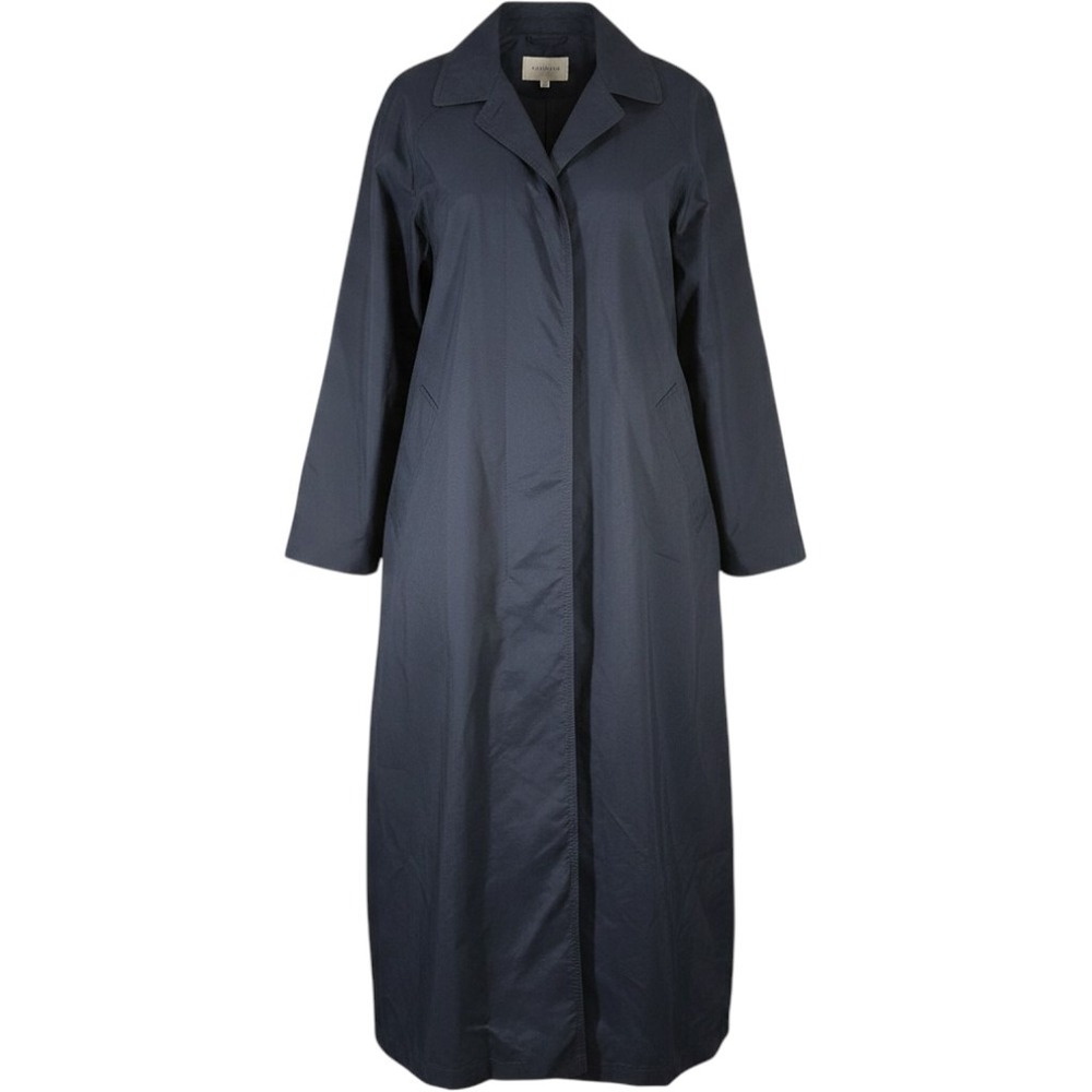 Vintage Eddie Bauer Coat Womens‎ Large Navy Gore-Tex Trench Rain Made USA 90s